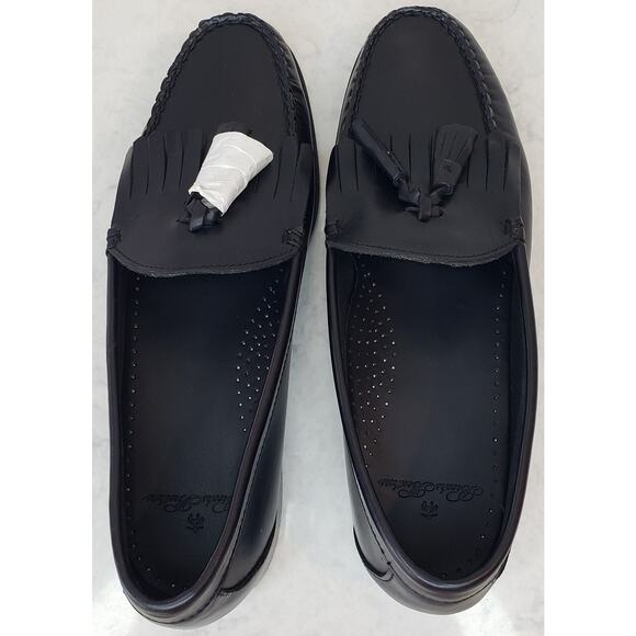 NWOB Brooks Brothers Men's Size 11.5 D Black Leather Tassel Kiltie Loafers - Picture 8 of 15